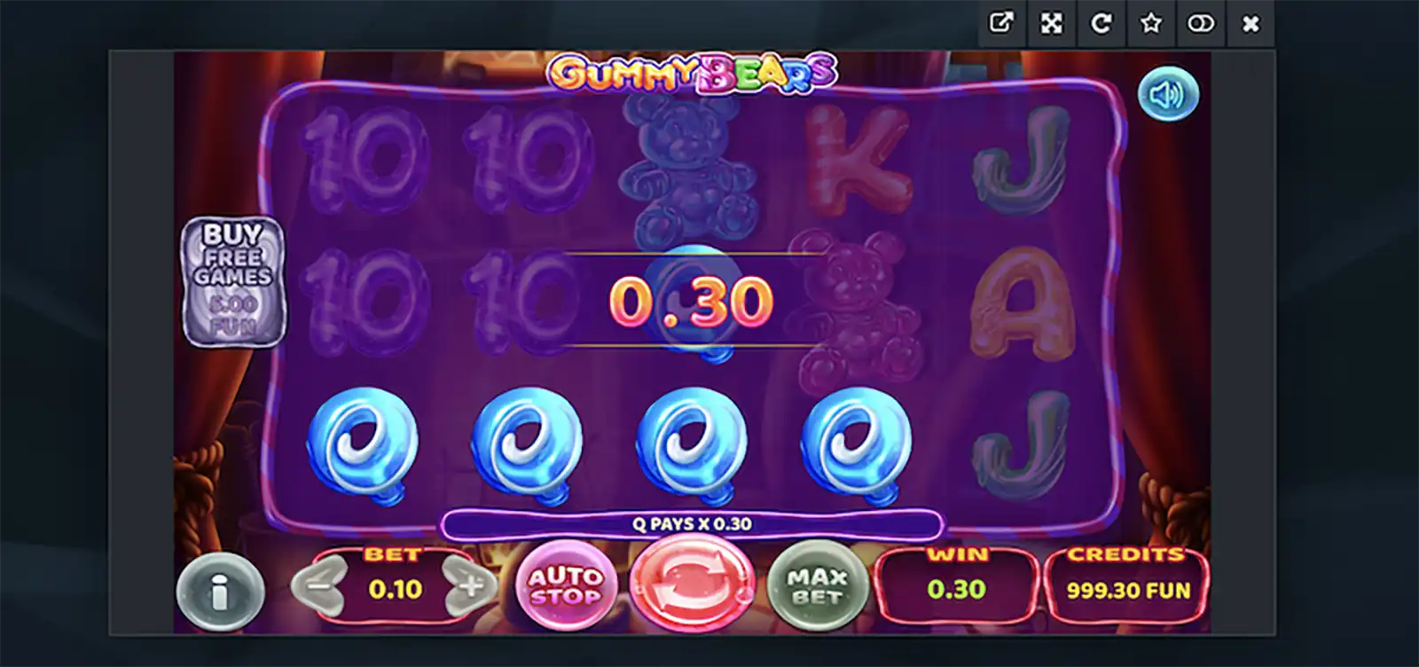 เกม Gummy Bears ใน 1xbet