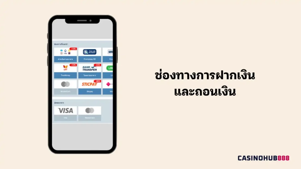 ช่องทางการฝากเงิน-ถอนเงินในคาสิโนออนไลน์